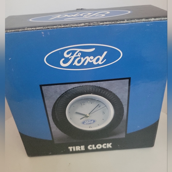 Ford 6 1/4” Rubber Tire Clock Table Top or Wall New Open Box Official Licensed - Picture 1 of 6